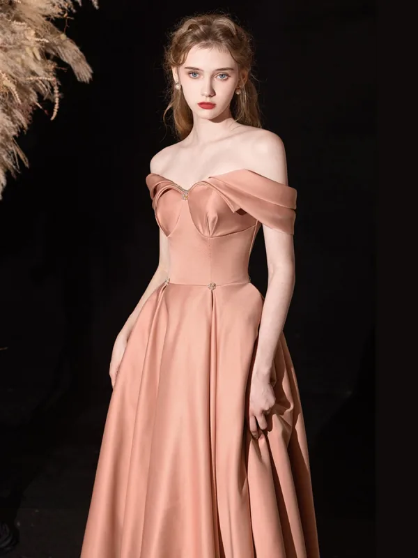 nude dress formal Nude Clean Lace Tulle V-back Aline Wedding Dress Nude Beige main image 0