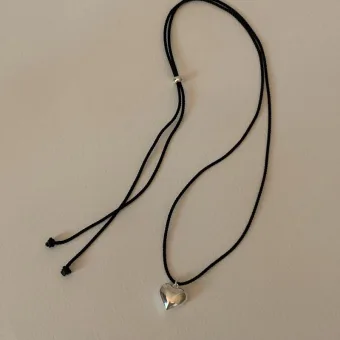 Snygga Fina Silver Hj Ärtformig Saterling Silver Halsband Tillbehör 2023