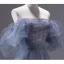 Sexy Ocean Blue Pearl Sequins Evening Dresses 2023 A-Line / Princess Sleeveless Backless Floor-Length / Long Tulle Off-The-Shoulder Evening Party Formal Dresses