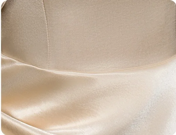 Charming Champagne Evening Dresses 2026 Trumpet / Mermaid Off-The-Shoulder Short Sleeve Backless Floor-Length / Long Formal Dresses