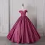 Chic / Belle Bleu Marine Glitter Robe De Bal 2026 Robe Boule De l'épaule Manches Courtes Dos Nu Longue Robe De Ceremonie