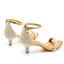 Charmant Blanche Perle Chaussure De Mariée 2023 Bride Cheville 5 cm Talons Aiguilles Peep Toes / Bout Ouvert Mariage Sandales Talons Hauts
