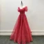 Elegant Sky Blue Beading Lace Flower Prom Dresses 2023 A-Line / Princess Square Neckline Short Sleeve Backless Floor-Length / Long Prom Formal Dresses