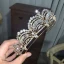 Bling Bling Srebrny Rhinestone Ślub Tiara 2022 Cyrkon Stop Ozdoby Do Włosów Ślubne