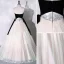 Elegant Black Prom Dresses 2023 A-Line / Princess Strapless Sleeveless Backless Bow Sash Floor-Length / Long Prom Formal Dresses