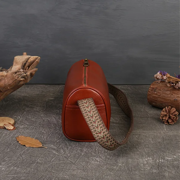 Vintage / Retro Brown Leather Street Wear Shoulder Bags Women's Bags 2023