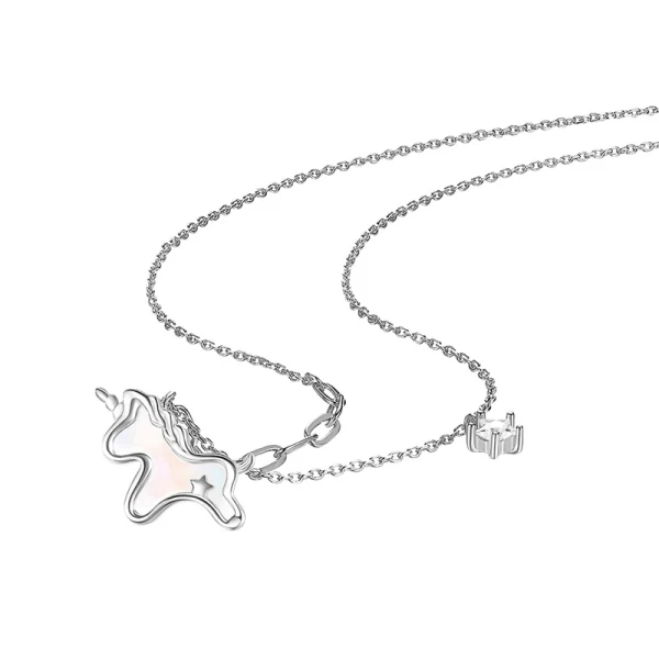 Lovely Champagne Sterling Silver Dating Prom Unicorn Necklaces Accessories 2023