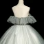 Elegant Grey Beading Sequins Prom Dresses 2023 Ball Gown Scoop Neck Short Sleeve Backless Floor-Length / Long Formal Dresses
