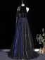 Fashion Black Bow Prom Dresses 2026 A-Line / Princess High Neck Sleeveless Sweep Train Prom Formal Dresses