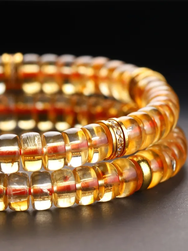 Stunning Yellow Handmade Natural Crystal Bracelet Accessories 2026