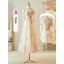 Modest / Simple Champagne Printing Bridesmaid Dresses 2023 A-Line / Princess Short Sleeve Backless Tea-length Bridesmaid Wedding Party Dresses