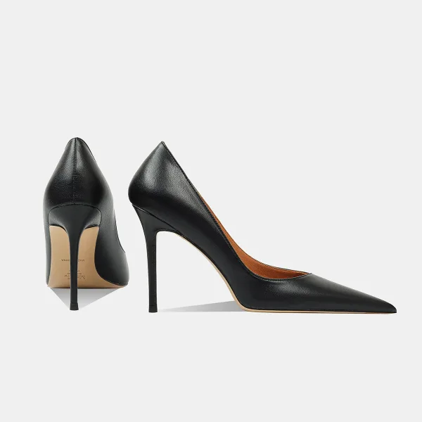 Elegant Sky Blue OL Office Pumps 2026 Leather 7 cm Stiletto Heels Pointed Toe High Heels