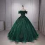 High-end Sky Blue Beading Pearl Sequins Tassel Prom Dresses 2026 Ball Gown Off-The-Shoulder Sleeveless Backless Floor-Length / Long Formal Dresses