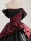 Vintage Zwarte Het Drukken Galajurken 2025 Baljurk Strapless Mouwloos Ruglooze Lange Gala Gelegenheid Jurken