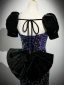Scintillantes Sexy Noire Paillettes Robe De Soirée 2023 Trompette / Sirène Encolure Carrée Gonflée Manches Courtes Dos Nu Noeud Train De Balayage Robe De Ceremonie