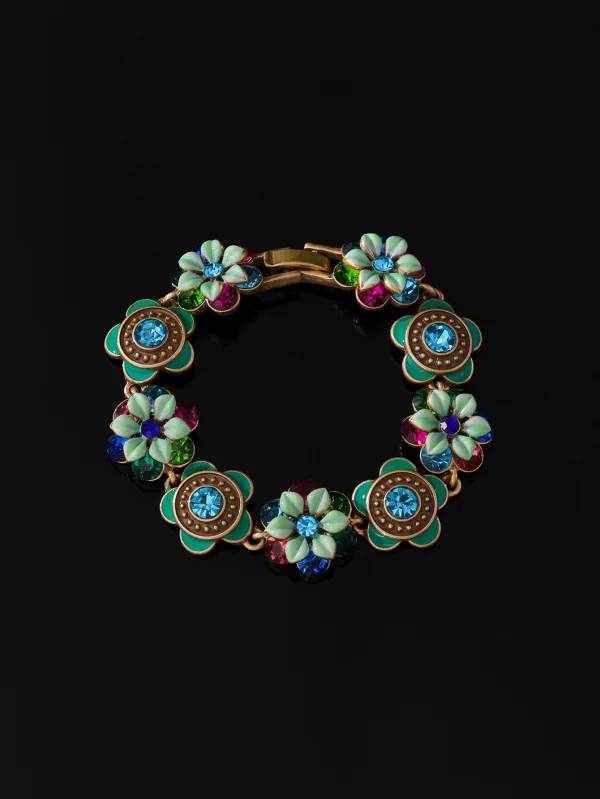 Vintage Lindgrün Strass Legierung Blumen Ball Ohrringe Halsketten Armbänder 2025