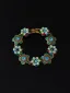 Vintage Lindgrün Strass Legierung Blumen Ball Ohrringe Halsketten Armbänder 2025