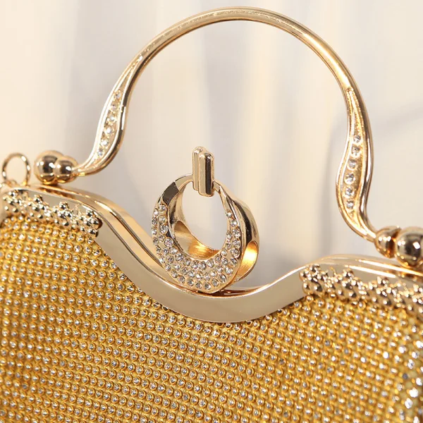 Vintage Złote Rhinestone Bal Kopertówki 2023