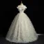 Charmant Ivory / Creme Glanz Pailletten Quaste Ballkleider 2023 Ballkleid Bandeau Schleife Ärmellos Rückenfreies Lange Festliche Kleider