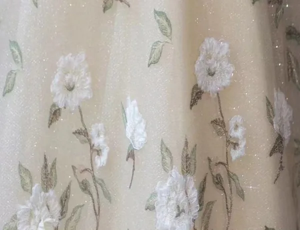 Glamorous Champagne Glitter Sequins Printing Prom Dresses 2025 A-Line / Princess Off-The-Shoulder Short Sleeve Backless Floor-Length / Long Prom Formal Dresses