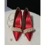 Charmant Goud Satijn Parel Bruidsschoenen 2022 Leer 6 cm Naaldhakken / Stiletto Spitse Neus Huwelijk Pumps Hoge Hakken