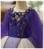 Vintage Violett Perle Pailletten Geburtstag Mit Umhang Blumenmädchenkleider 2025 Ballkleid Rundhalsausschnitt Kurze Ärmel Rückenfreies Lange