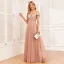 Chic / Belle Doré Paillettes Robe De Soirée 2024 Princesse Bretelles Spaghetti Sans Manches Dos Nu Longue Promo Robe De Ceremonie