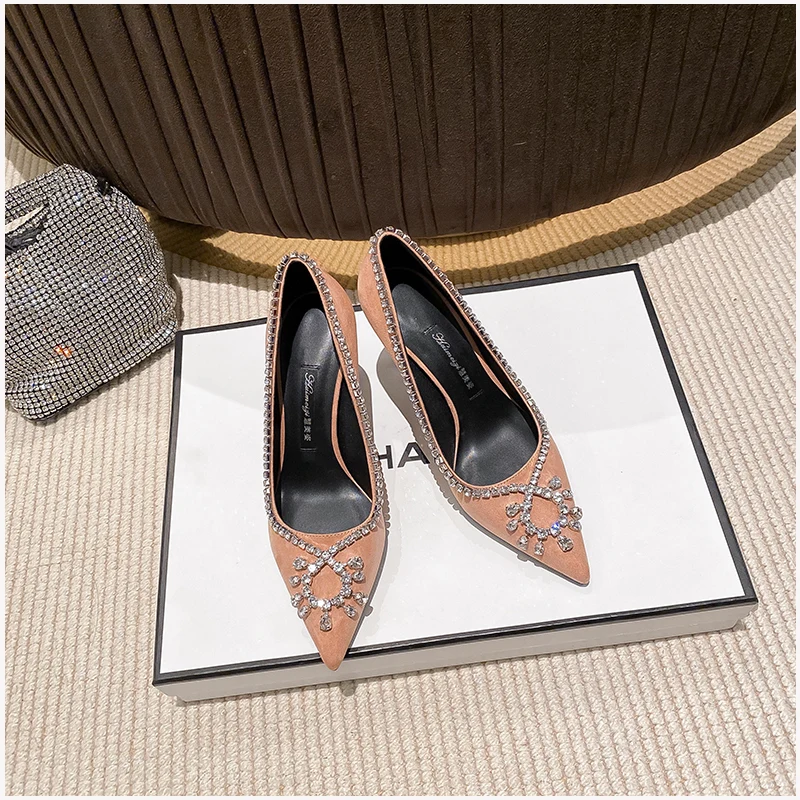 Escarpins 1 2 3 En Daim Ajouré – Marron Noisette, Talon 2-7cm, Taille 38