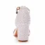 Sexy Beige Perle Chaussure De Mariée 2022 7 cm Talons Épais Peep Toes / Bout Ouvert Mariage Sandales Talons Hauts
