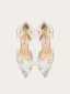 Moderne / Mode Argenté En Dentelle Fleur Appliques Chaussure De Mariée 2023 Cuir Perle Bride Cheville 10 cm Talons Aiguilles À Bout Pointu Mariage Talons Hauts