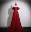 Chic / Belle Bordeaux Robe De Bal 2025 Princesse Bustier Sans Manches Dos Nu Longue Robe De Ceremonie