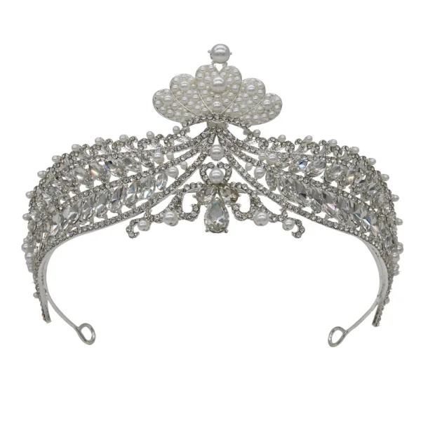 Bling Bling Sølv Perle Rhinestone Legering Har Tilbehor Brudesmykker 2023