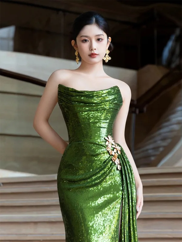 sea green contrast dresses Ocean Breeze Gradient Maxi Dress – Chiffon Fairycore Outfit Cardigan / L