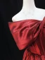 Elegant Burgundy Prom Dresses 2024 Ball Gown Off-The-Shoulder Short Sleeve Backless Floor-Length / Long Prom Formal Dresses