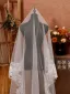 Elegant White Handmade  Lace Flower 3 m Sweep Train Wedding Veils 2025