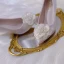 Elegant Champagne Pearl Appliques Wedding Shoes 2024 8 cm Stiletto Heels Pointed Toe Pumps High Heels