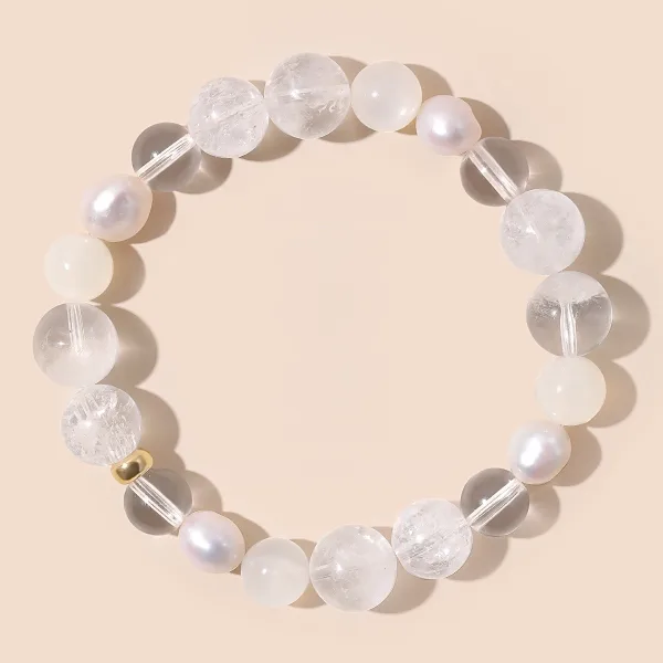 Inhabituel Vert Fait main Cristal Naturel Cristal Fantôme Vert Bracelets 2025 Accessorize