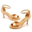 Chic / Beautiful Gold Evening Party Womens Sandals 2023 7 cm Stiletto Heels Ankle Strap Open / Peep Toe Sandals High Heels