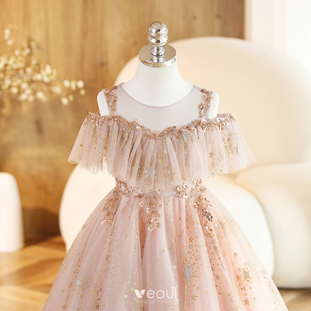 Bling flower girl clearance dresses