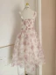 Simple Blanche Impression Organza Robe De Bal 2023 Princesse Encolure Carrée Sans Manches Dos Nu Courte Promo Robe De Ceremonie