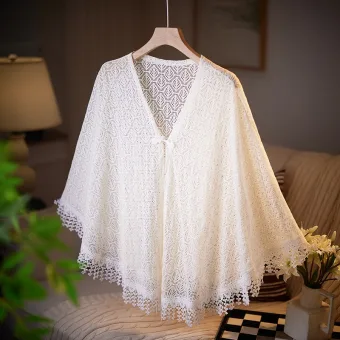 Modest Simple White Lace Shawl 2025