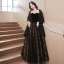 Sexy Black Evening Dresses 2023 A-Line / Princess Strapless Sleeveless Backless Bow Floor-Length / Long Evening Party Formal Dresses