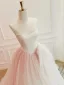 High End Schön Rosa Brautkleider / Hochzeitskleider 2026 Ballkleid Bandeau Ärmellos Rückenfreies Lange