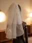 Élégant Blanche Noeud Tulle Voile De Mariée 2026 0.5 m