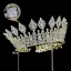 High-end Silver Rhinestone Zirkon Bröllop Krona 2024 Brud Huvudbonad