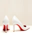 Mode Witte Kantoor OL Lakleer Pumps 2024 Leer 8 cm Naaldhakken / Stiletto Spitse Neus Pumps Hoge Hakken