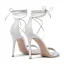 Sexy White Evening Party Womens Sandals 2022 11 cm Stiletto Heels Ankle Strap Open / Peep Toe Sandals High Heels