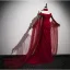 Charmant Bordeaux Avec Châle Robe De Soirée 2025 Trompette / Sirène De l'épaule Sans Manches Dos Nu Train De Balayage Robe De Ceremonie