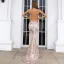 Sexy Vert Citron Paillettes Été Robe De Soirée 2022 Trompette / Sirène Bretelles Spaghetti Sans Manches Dos Nu Train De Balayage Soirée Robe De Ceremonie