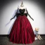Ethnisch Burgunderrot Ballkleider 2023 Ballkleid Bandeau Ärmellos Rückenfreies Schleife Lange Ball Festliche Kleider